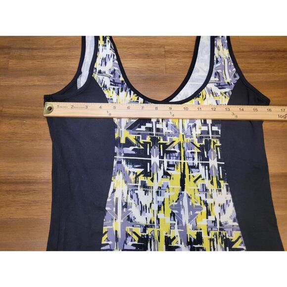 Material Girl Black Yellow Aztec Print Bodycon Dress Women’s Medium Knee Length - Picture 5 of 9